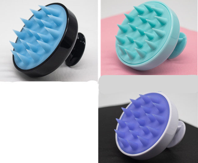 Palm scalp brush — 3color set; 3 scalp brushes in the mixed-color set pictured