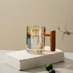 Glass ritual mug — Amber Single Cup-301to400ml; 1 glass mug only, in your selected color