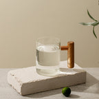 Glass ritual mug — Transparent Single Cup-301to400ml; 1 glass mug only, in your selected color