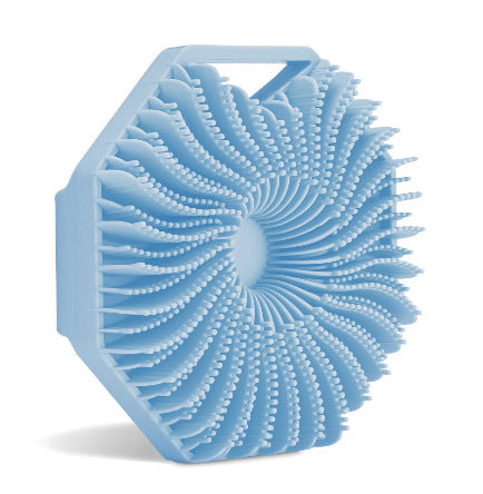 Silicone body scrubber — Light Blue-1PC; 1 silicone body scrubber