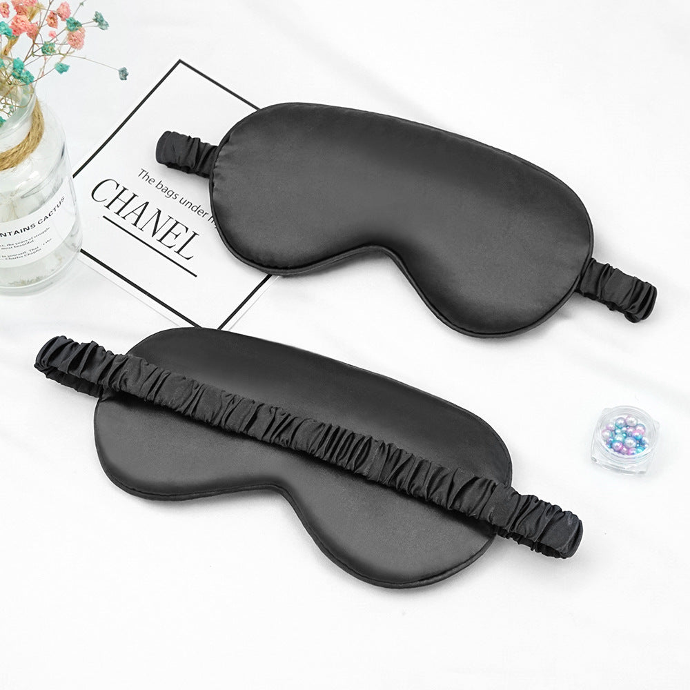 Satin-feel eye mask — Black; 1 satin-feel eye mask in your selected color