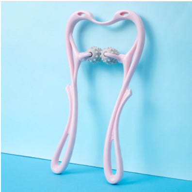Six-wheel manual roller — New Roller Swan Powder; 1 pink swan-style two-ball manual roller