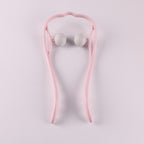 Six-wheel manual roller — Light neck pink; 1 pink two-ball manual roller