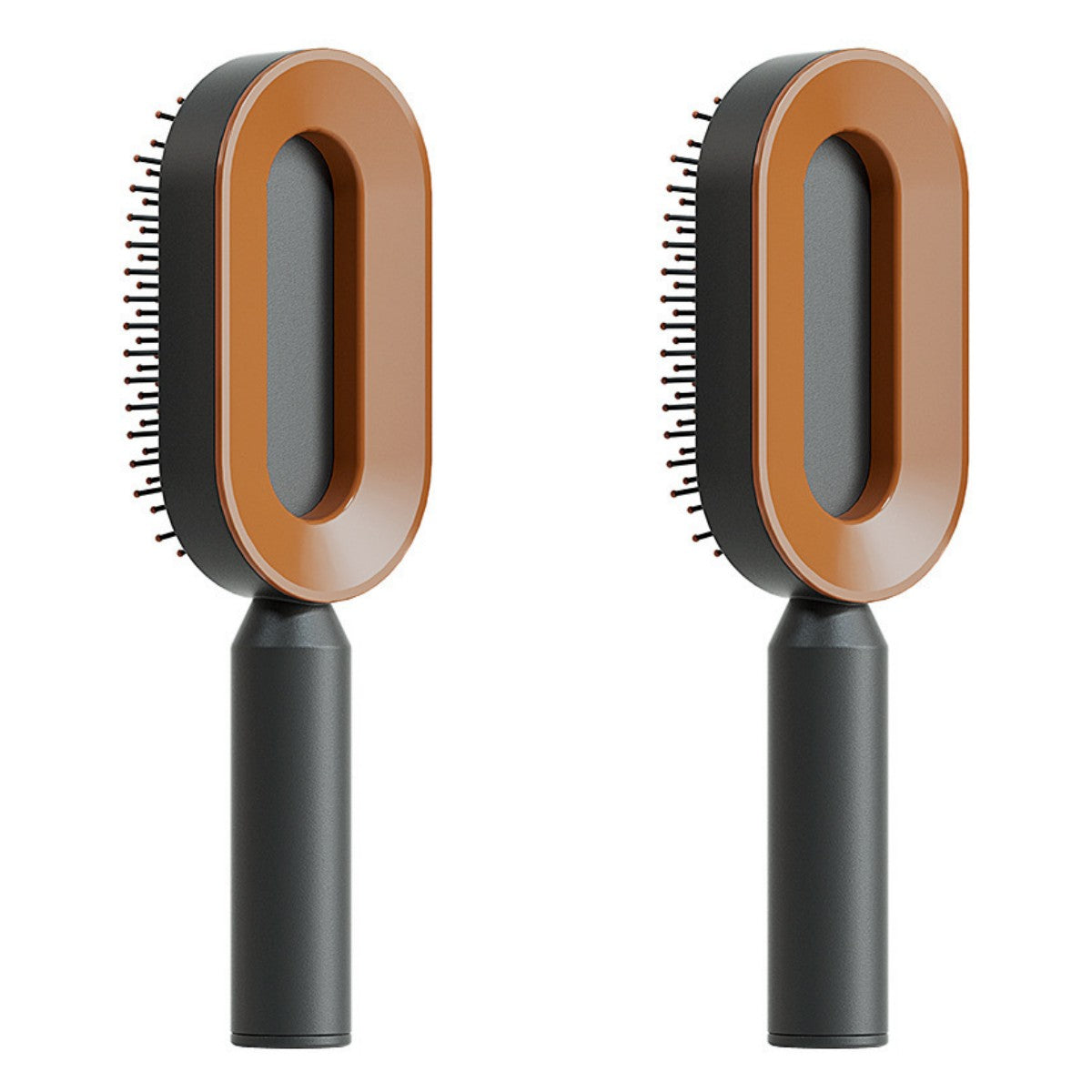 Air-cushion hairbrush — Set J; 2 black-and-gold air-cushion brushes