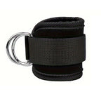 Ankle resistance training kit — Black Silver Buckle Net; 1 black ankle cuff only