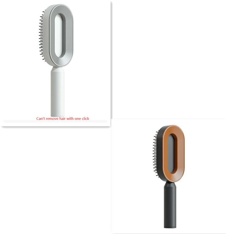 Air-cushion hairbrush — Set2; 2 air-cushion brushes: 1 white + 1 black-and-gold