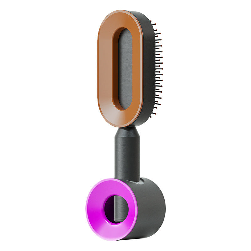Air-cushion hairbrush — Black gold Set; 1 black-and-gold air-cushion brush + 1 base