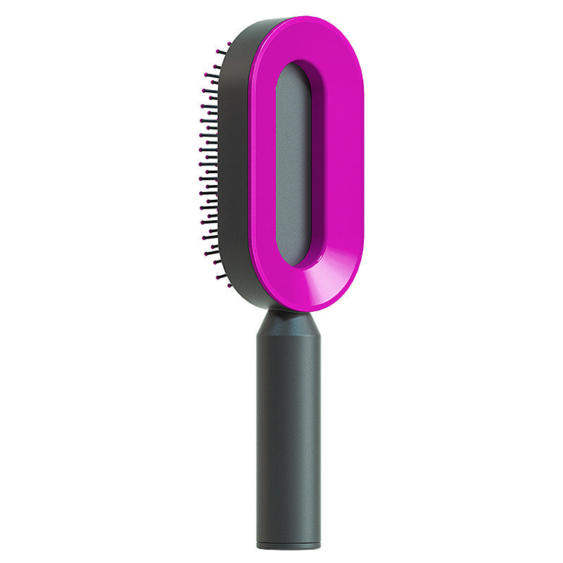 Air-cushion hairbrush — Black purple; 1 black-and-purple air-cushion brush