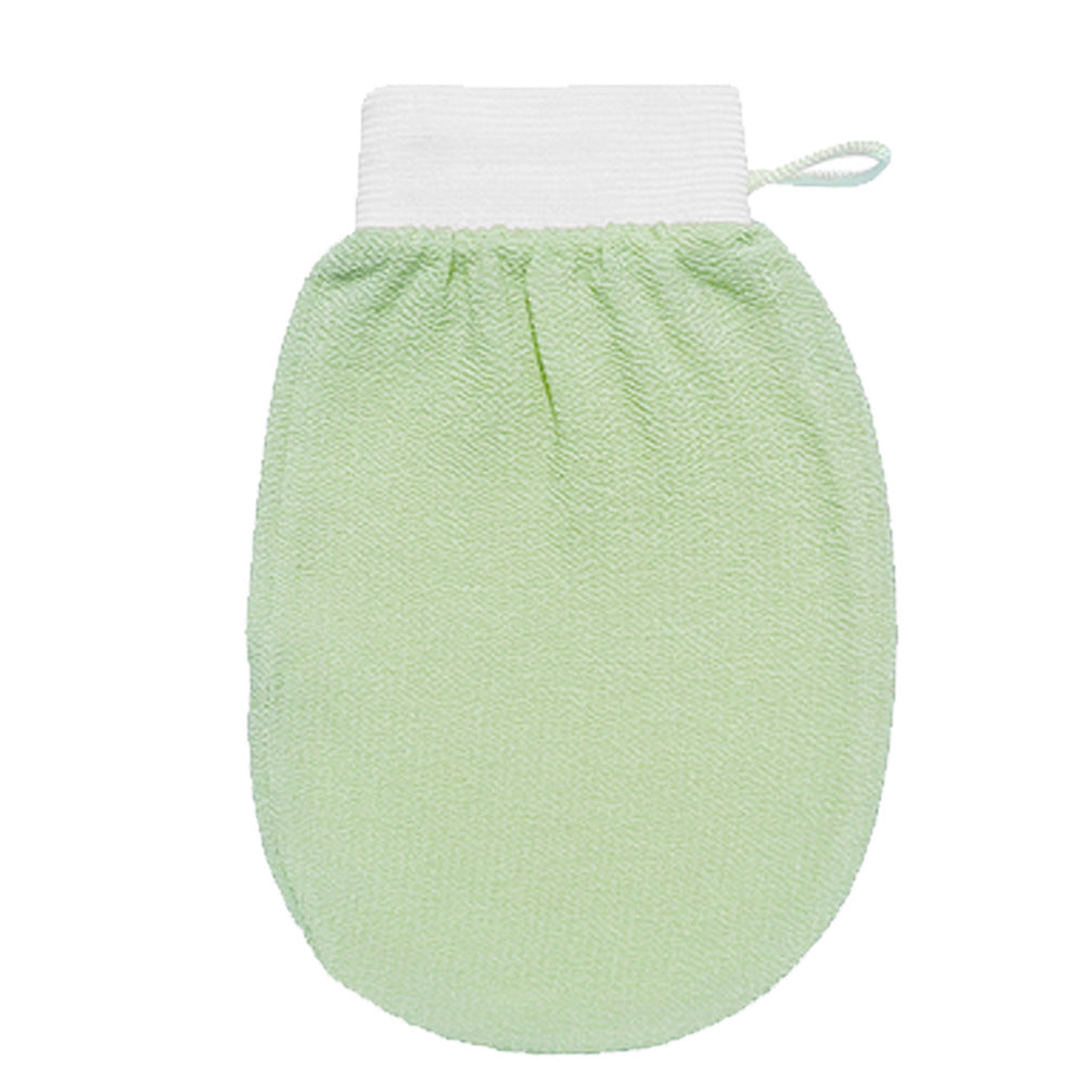 Exfoliating bath mitt — Pea green; 1 exfoliating bath mitt in your selected color