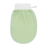 Exfoliating bath mitt — Pea green; 1 exfoliating bath mitt in your selected color