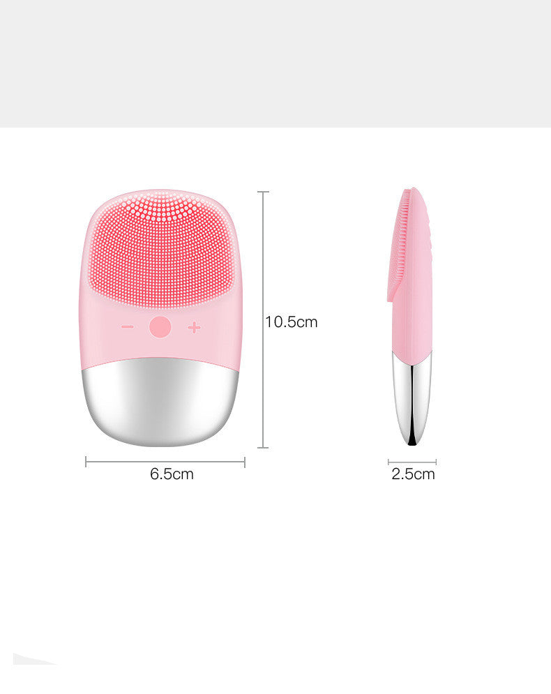 USB cleansing brush — supplier detail and usage photo
