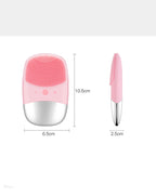 USB cleansing brush — supplier detail and usage photo