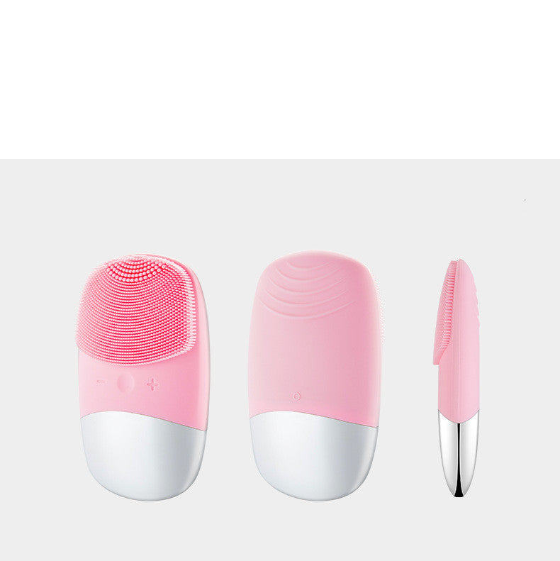 USB cleansing brush — supplier detail and usage photo