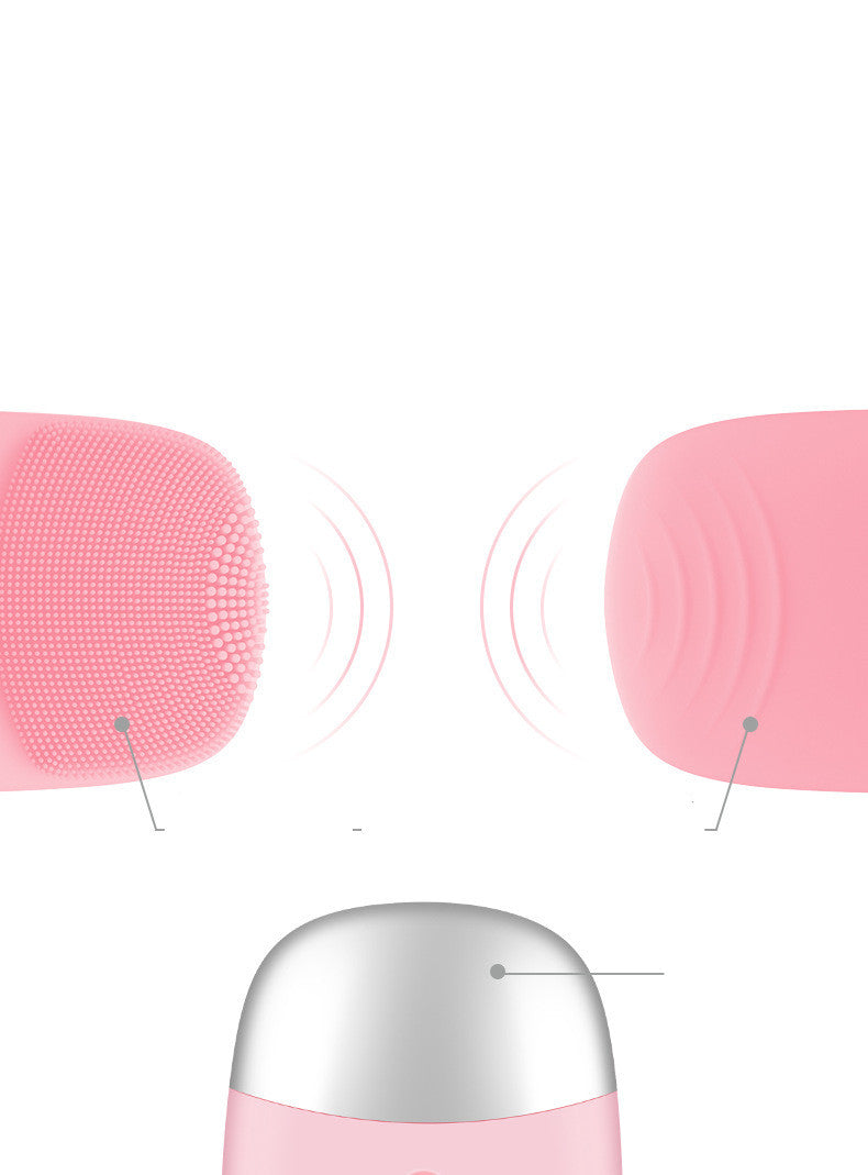 USB cleansing brush — supplier detail and usage photo