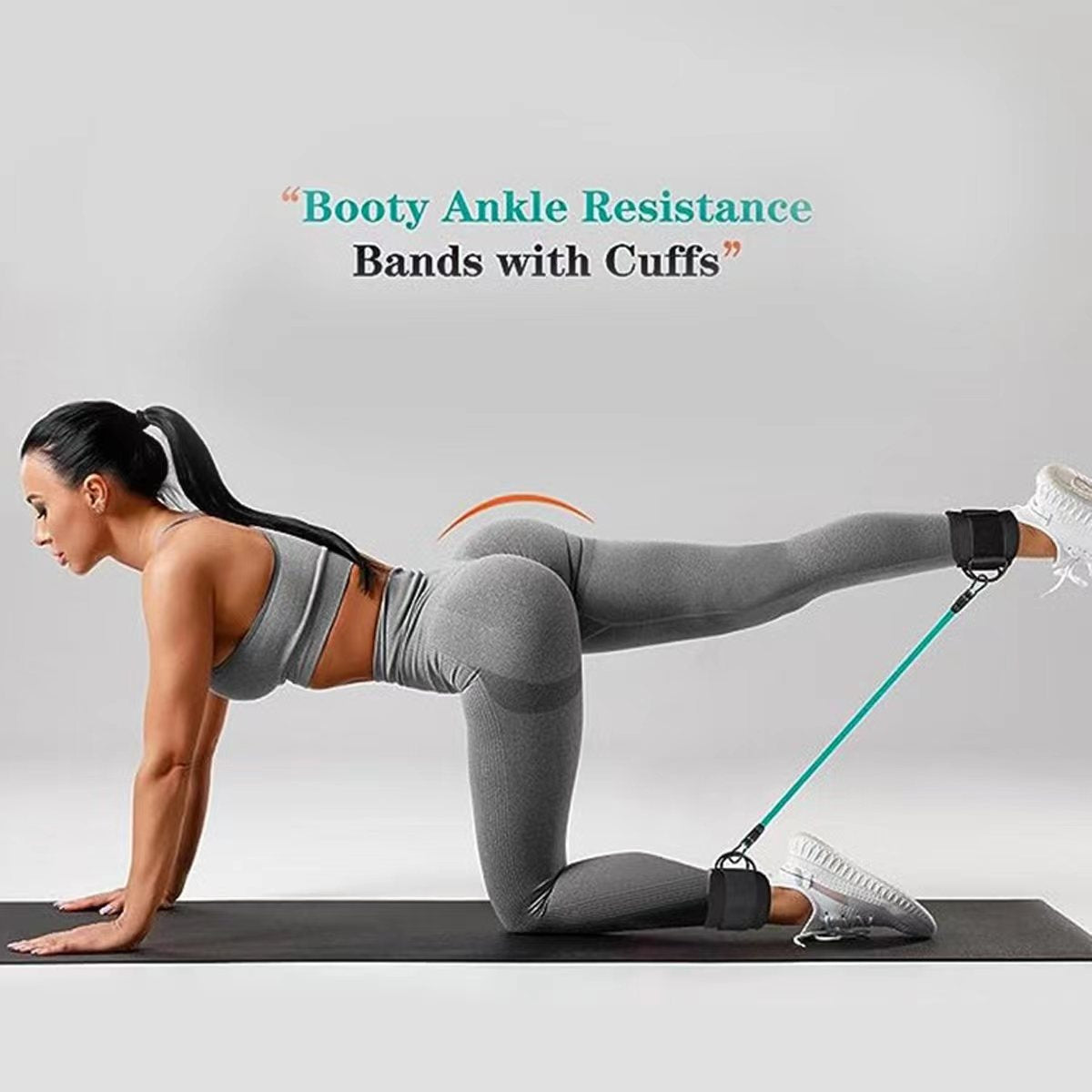 Ankle resistance training kit — supplier detail and usage photo