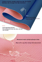 Two-tone movement mat — supplier detail and usage photo