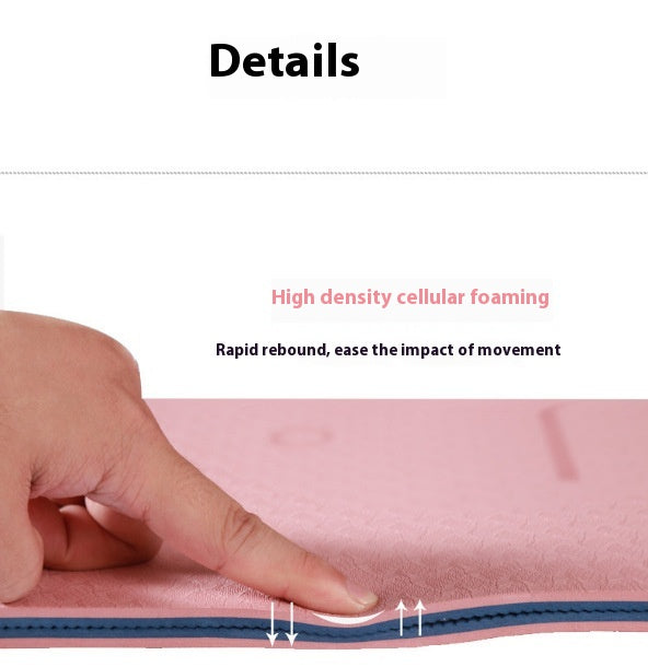 Two-tone movement mat — supplier detail and usage photo