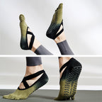 Full-toe studio grip socks — supplier detail and usage photo