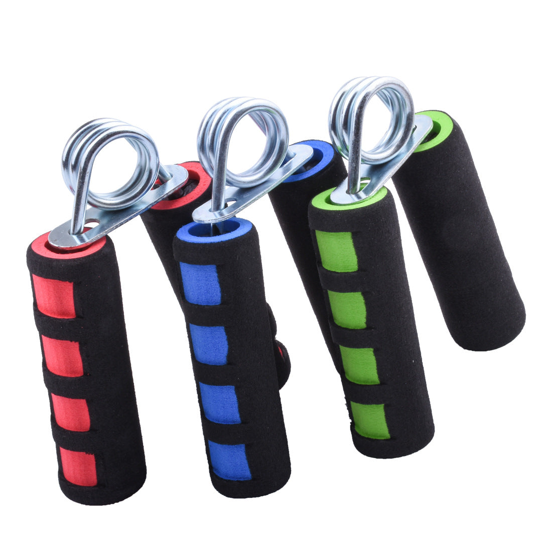 Spring hand-grip trainer — supplier detail and usage photo
