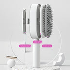 Air-cushion hairbrush — supplier detail and usage photo