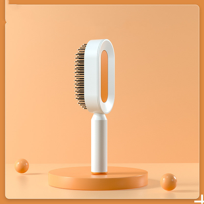 Air-cushion hairbrush — supplier detail and usage photo