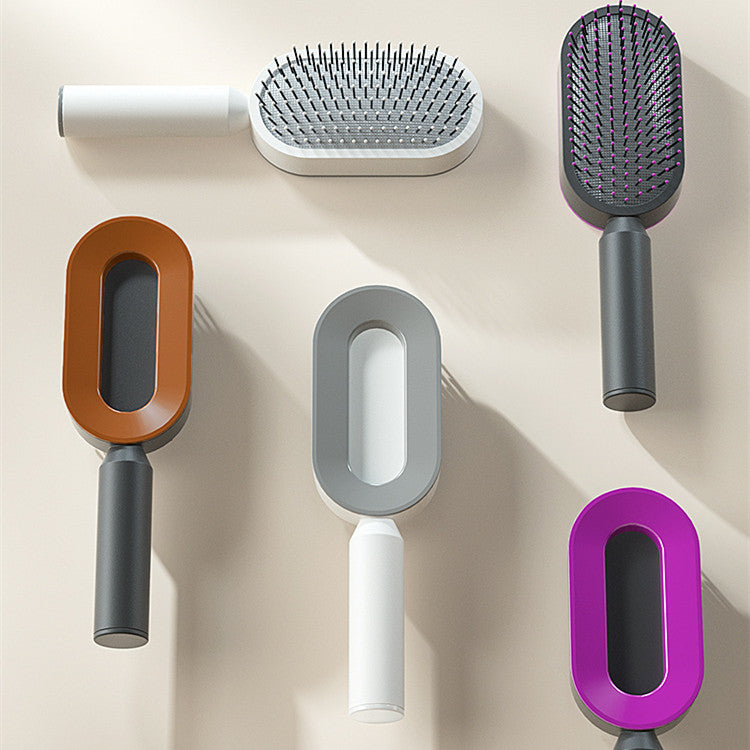 Air-cushion hairbrush — supplier detail and usage photo