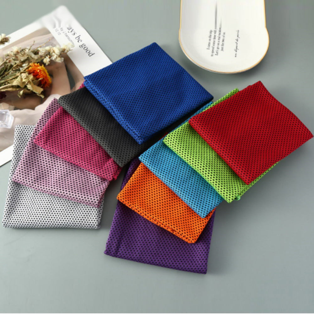 Cooling sports towel — supplier detail and usage photo