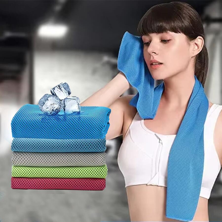 Cooling sports towel — supplier detail and usage photo