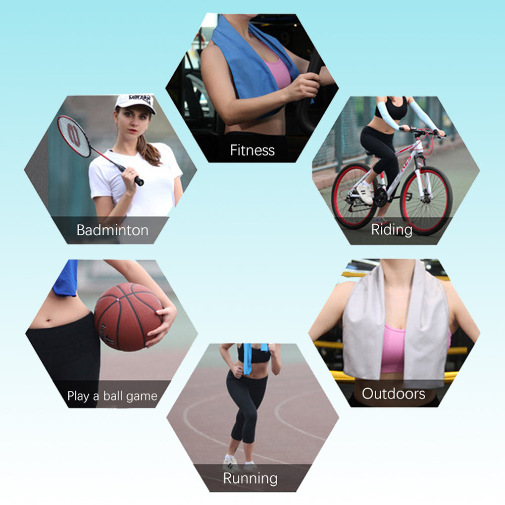 Cooling sports towel — supplier detail and usage photo