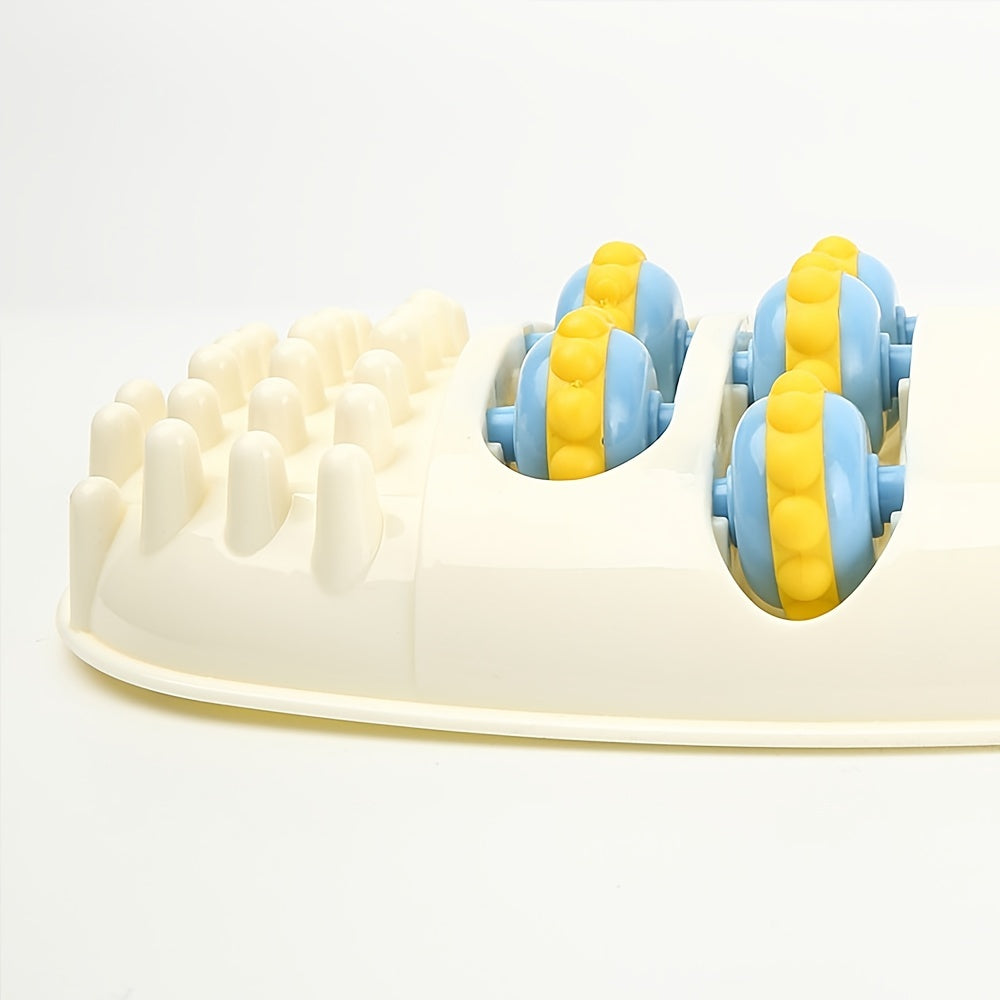 Dual foot massage roller — supplier detail and usage photo