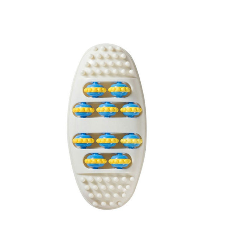 Dual foot massage roller — supplier detail and usage photo