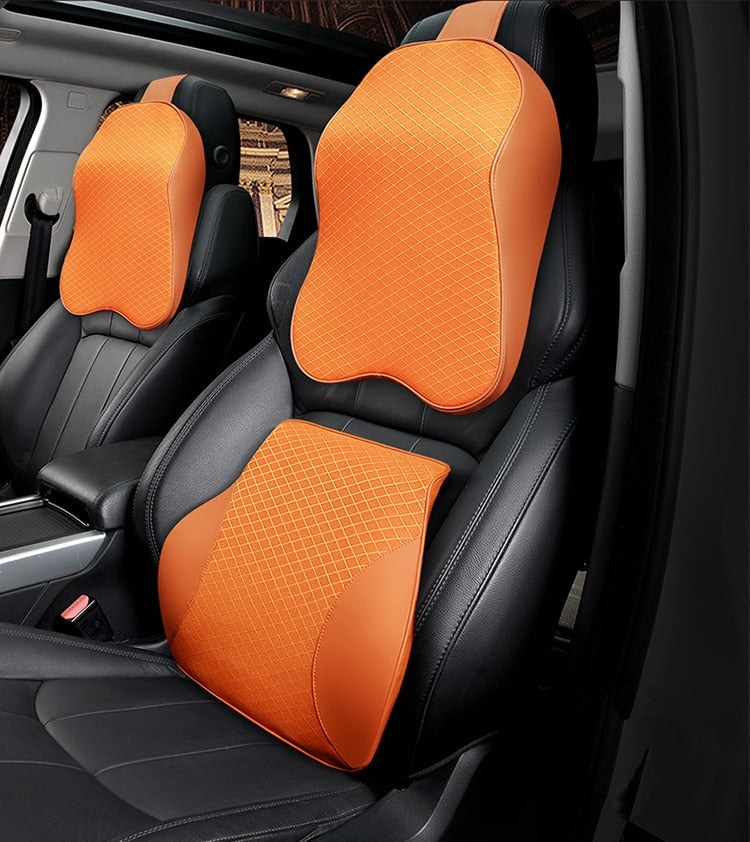 Memory-foam seat cushions — supplier detail and usage photo