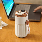 Temperature-display bottle — supplier detail and usage photo