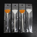 Fan applicator brush — supplier detail and usage photo