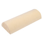 Half-round foam support pillow — supplier detail and usage photo