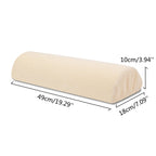 Half-round foam support pillow — supplier detail and usage photo