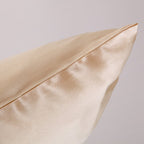 Satin-feel everyday pillowcase — supplier detail and usage photo