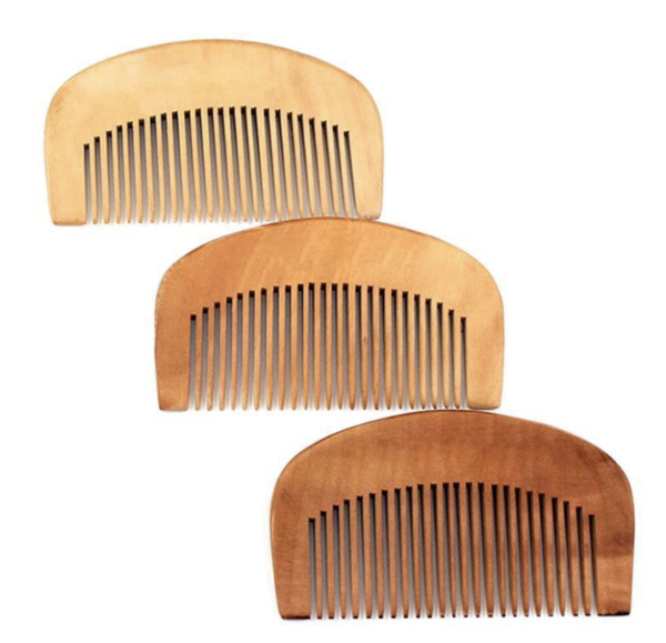 Pocket wood comb — supplier detail and usage photo