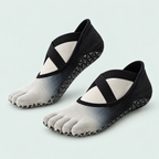 Full-toe studio grip socks — representative option in a coastal studio setting; choose options for exact contents.