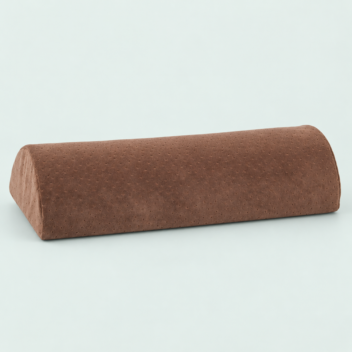 Half-round foam support pillow — representative option in a coastal studio setting; choose options for exact contents.