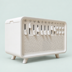 Nature-sound bedside companion — representative option in a coastal studio setting; choose options for exact contents.