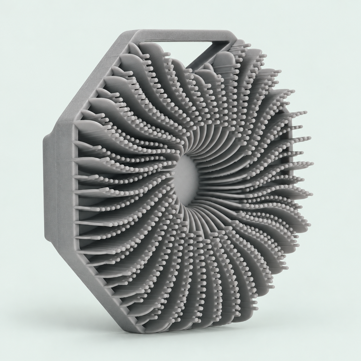 Silicone body scrubber — representative option in a coastal studio setting; choose options for exact contents.