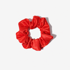 One red everyday scrunchie — clean product photograph