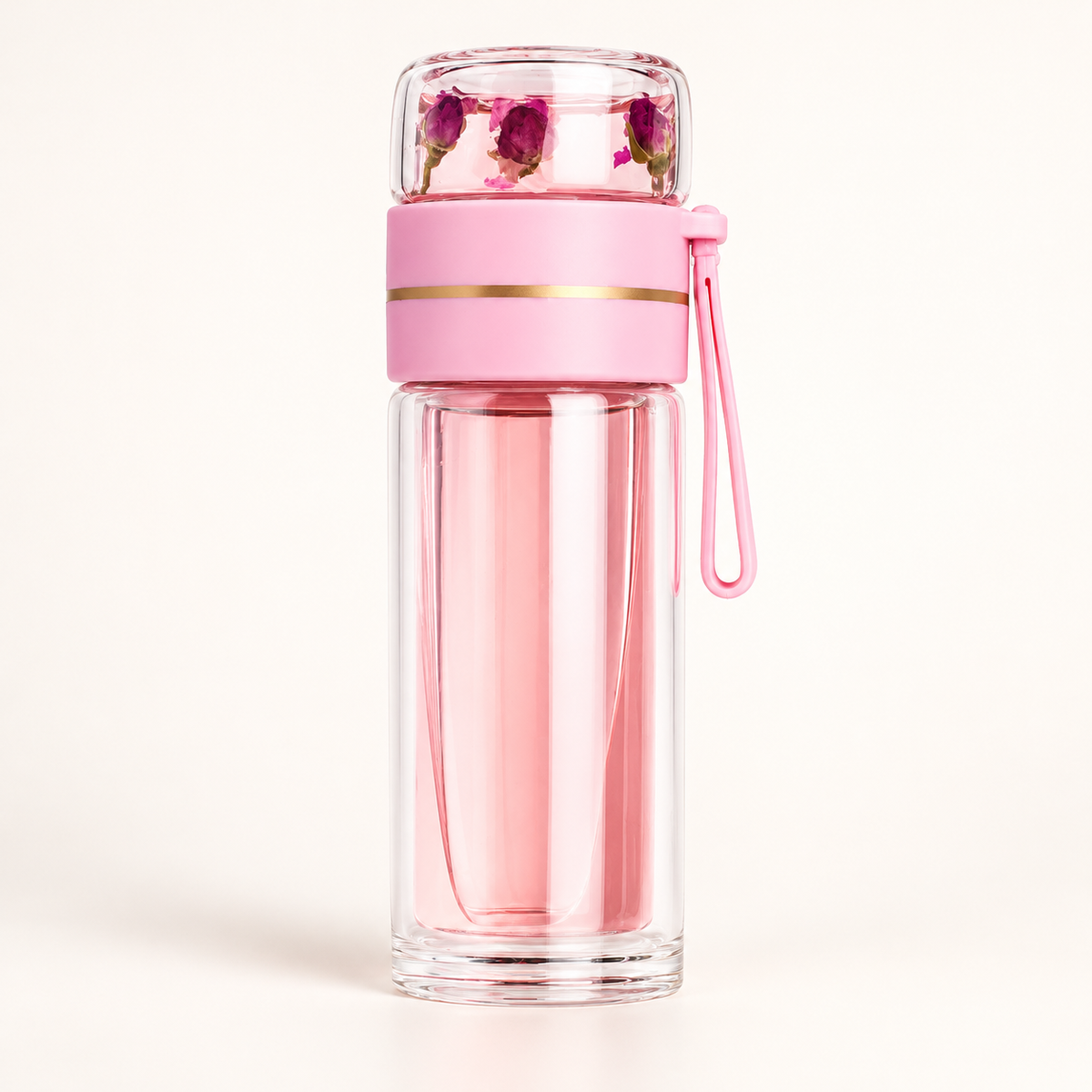 Glass tea-infuser bottle — clean reverse view — CJHS138516904DW