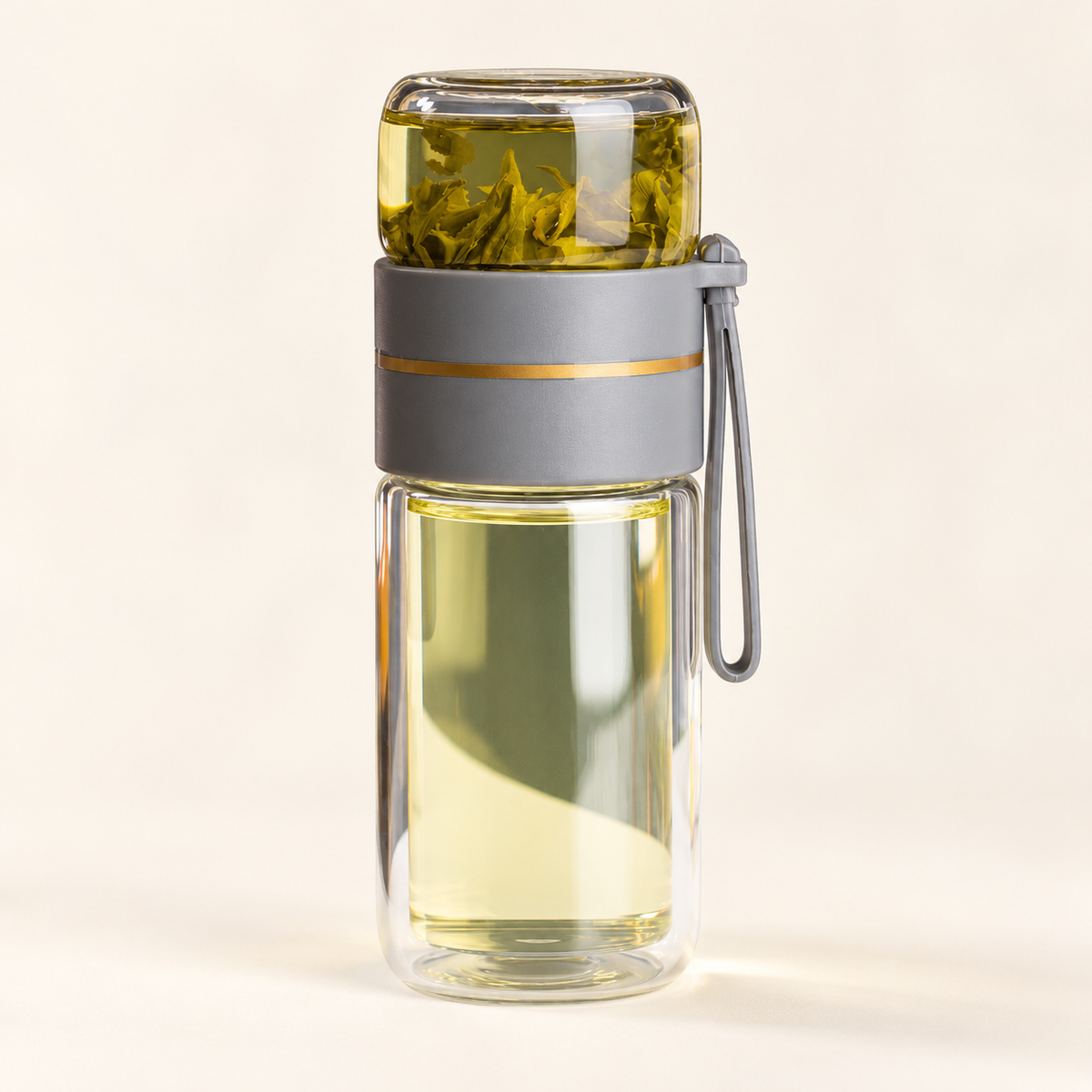 Glass tea-infuser bottle — clean reverse view — CJHS138516909IR