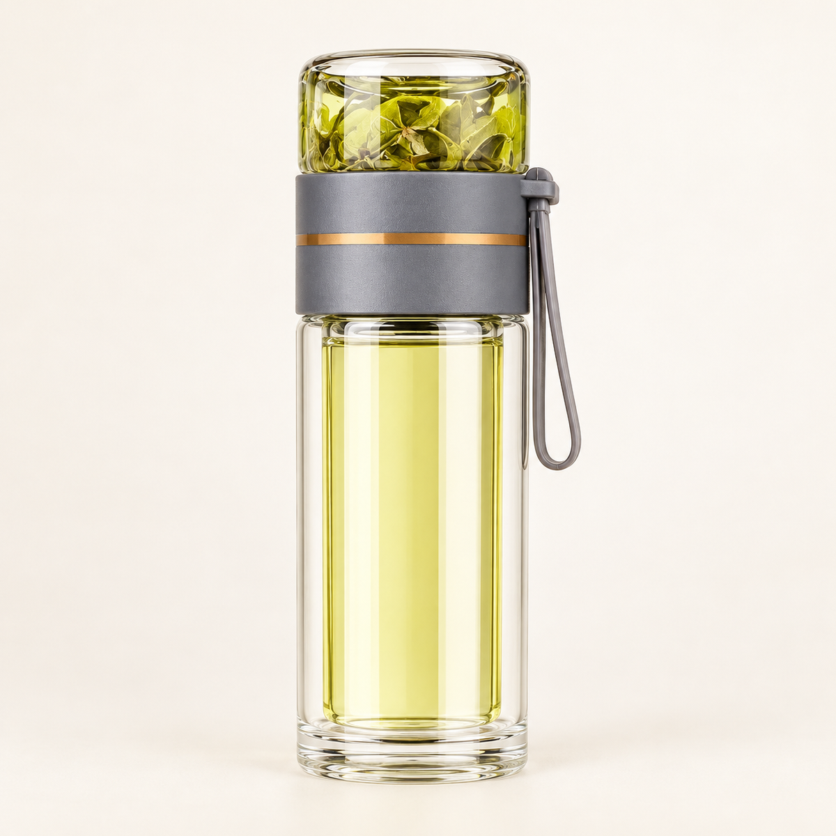 Glass tea-infuser bottle — clean reverse view — CJHS138516910JQ