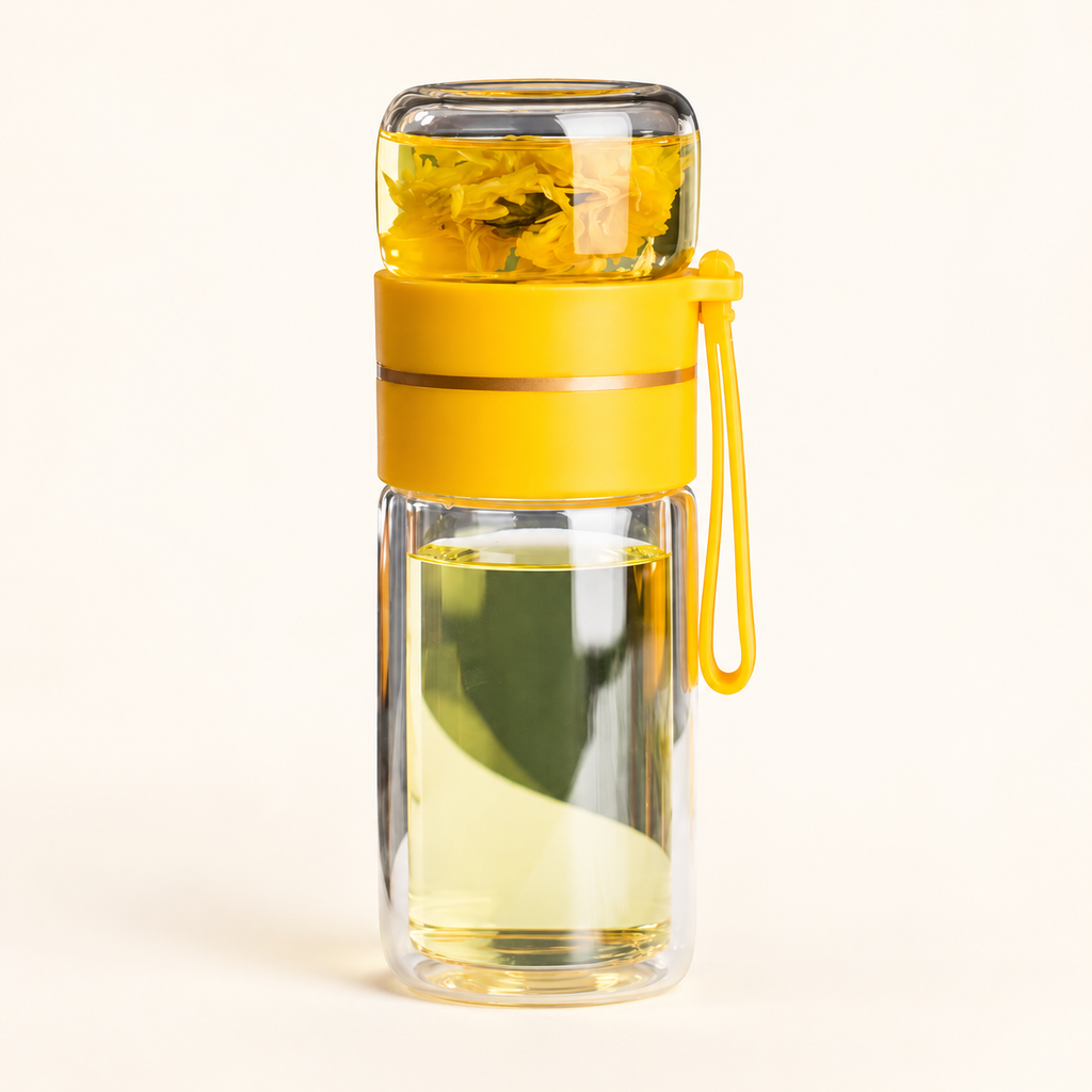 Glass tea-infuser bottle — clean reverse view — CJHS138516905EV